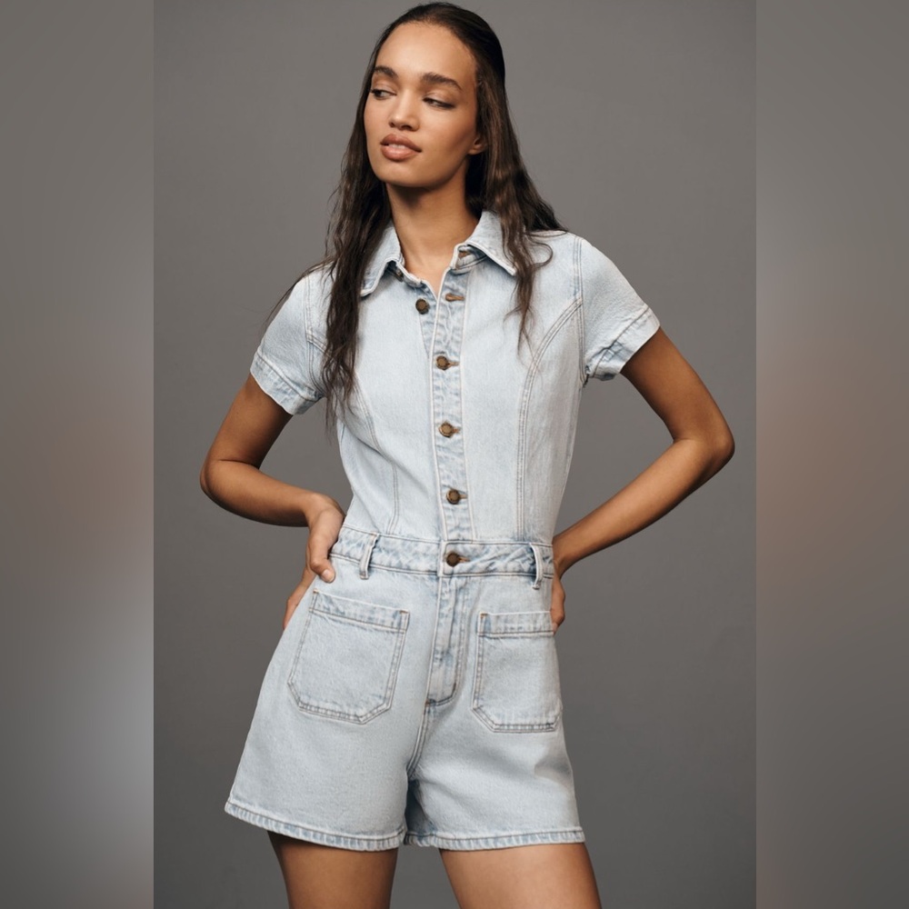 Anthropologie Rolla’s Sailor Denim Romper NWT